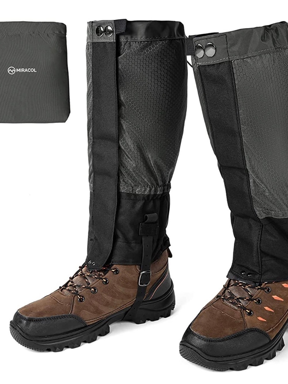 Men's Black Waterproof Gaiters - Outdoor Boot Protection